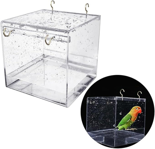 BESPORTBLE Parrot Bathtub Large Bird Bath Cage Covered Bird Bowl May Differ from Image