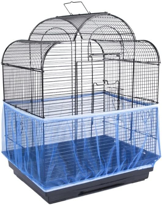 Bird Cage Cover, Breathable Washable Mesh Seed Catcher Seed Catcher Guard Net Cover Large Size Bird Cage Good