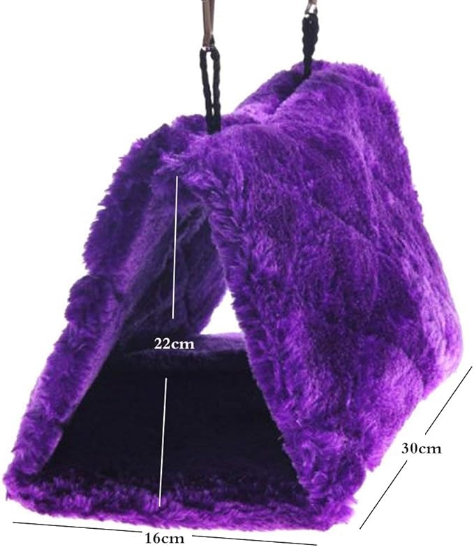 Pesp Pet Bird Nest Hammock Hanging Cave Cage Plush Snuggle Happy Hut Tent Bed (Large)