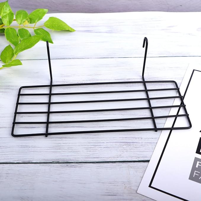 TEHAUX Bird Perch, Bird Cage Grid Perch Parrot Platform Grid Frame Parrot Stand Shelf for Cage Playground s Toys Standing for Parakeet Cockatiel - Black 1pc