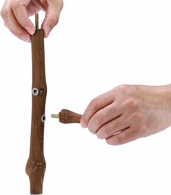 CozyCabin Natural Bird Perch Stand for Cage, Hanging Multi Branch Grapevine Parrot Perch Bird Cage Toys for Small Budgies Conure Parrot Parakeets Cockatiels Lovebirds