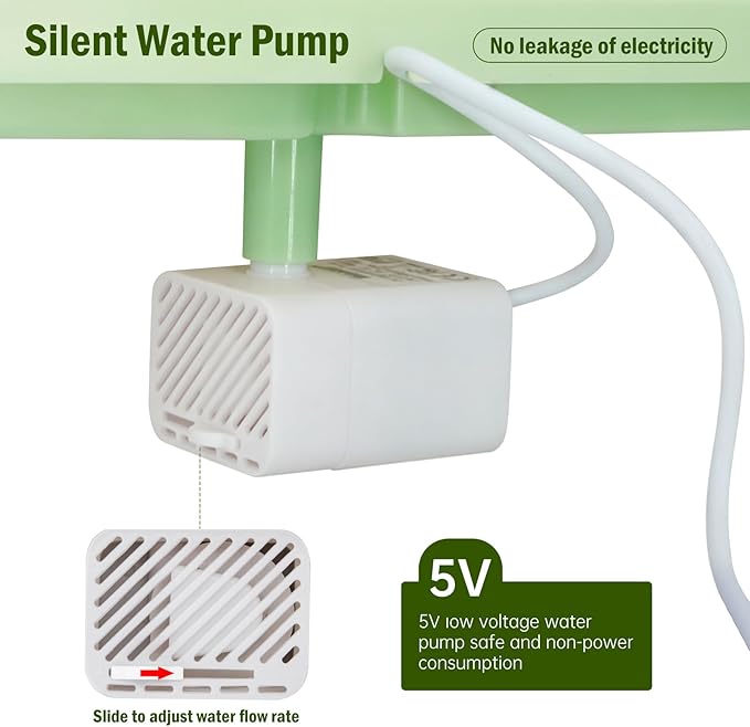 Bird Bath for Cage, Automatic Parakeet Bath with Pump, Indoor Bird Shower with Running Water, Filter, Bird Cage Accessory for Pet Birds, Lovebirds, Finches, Cockatiel