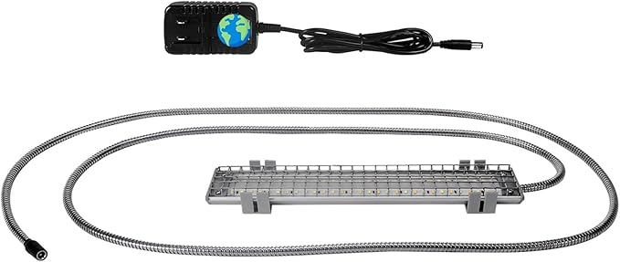 HappyBird Lighting Bird Cage Light with Chew Guard - Full Spectrum LED Pet Light - Simulates Natural Environment - Safe for Hookbill Birds – Easy to Install - (10" Long)