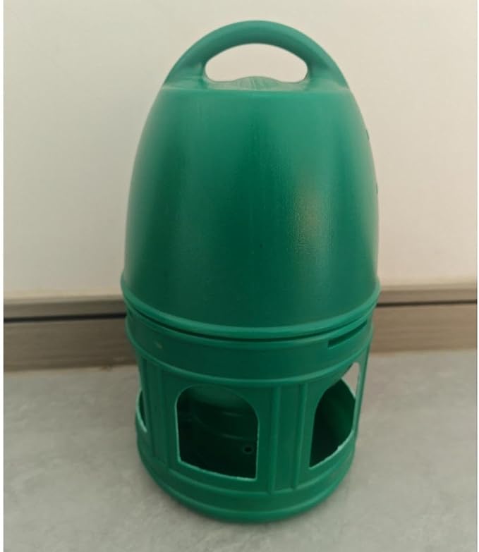 Bird Water Drinker Parakeet Chicken Dove Feeder with Hanging Handle Green 3L