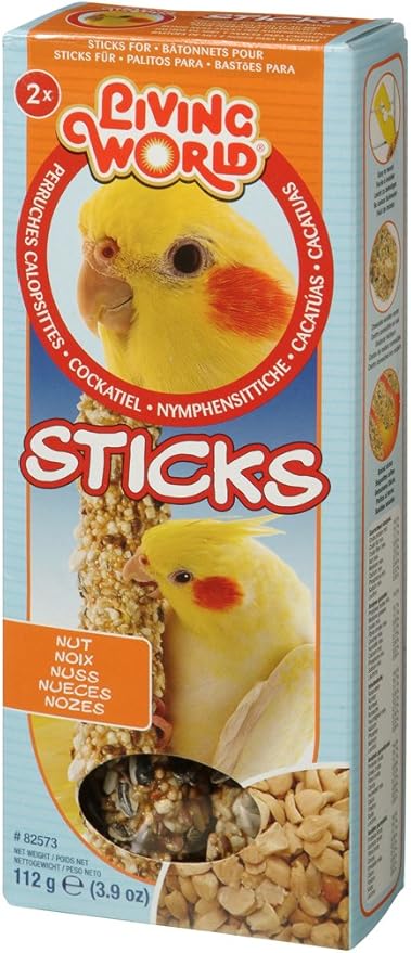 Living World Baked Cockatiel Nut Stick, 4-Ounce