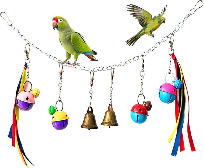 Bird Toy Bell,pet Toys, for Chewing and Anxiety,Parakeets, Cockatiels, Conures, Love Birds,Other Small Birds