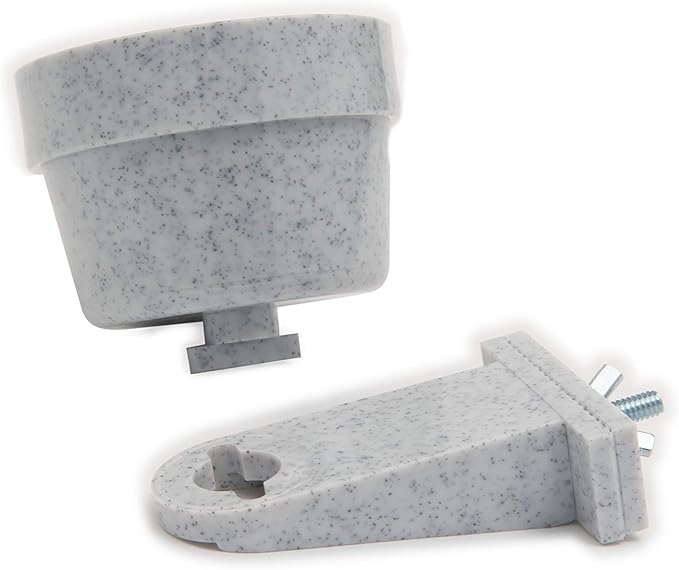 Lixit® Quick Lock Removable Bird Cage Bowls for Birds, Rabbits, Dogs, Cats, Guinea Pigs and Other Small Animals - Made in USA (Gray, 10 Ounce)