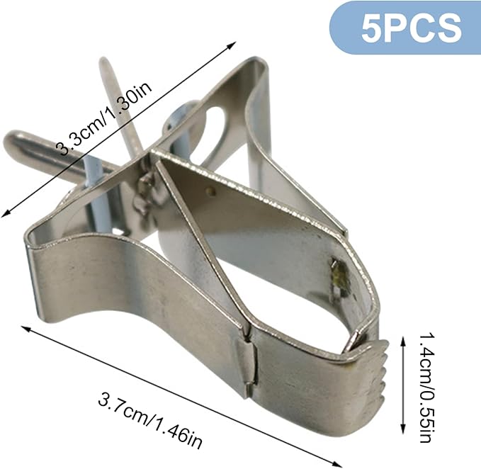 5Pcs Bird Food Holder, Cage Mount Fruit Bird Feeder Stainless Steel Clip Style for Parakeet Budgie Macaw