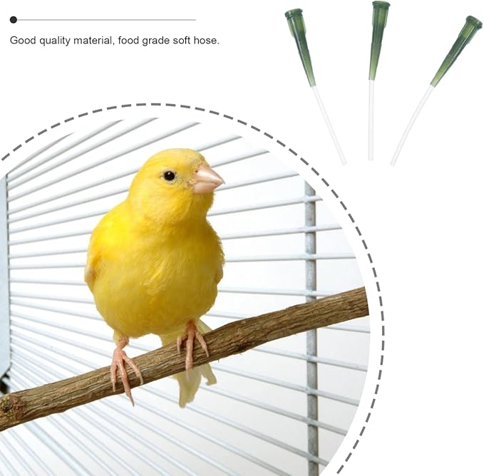 balacoo Soft Nutrition Hose Feeding Tool for Baby Birds Parrots Small Animals Food Grade Tube Safe Easy Clean 3.5In