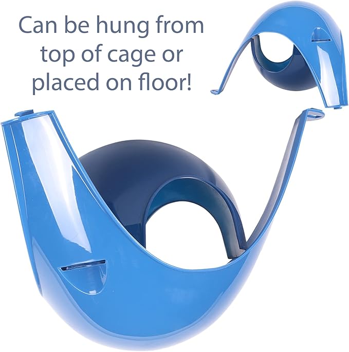 Exotic Nutrition Nap Nook - Unique Nest Pod Cage Accessory Toy - Use Grounded or Hanging - Sugar Gliders, Hamsters, Mice, Rats, Birds, Degus, Chinchillas, & Other Small Pets (Large)
