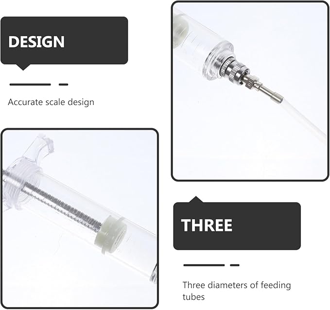 TEHAUX Parrot Feeding Kit with 10Ml & 20Ml Syringes and 3 Sizes of Soft Feeding Tubes for Baby Bird Liquid Food and