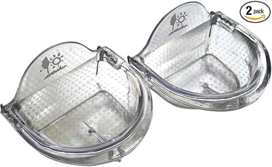 Bird Cage Seed Feeder Cup Shallow Style Set of 2 for Care, Treat (M)