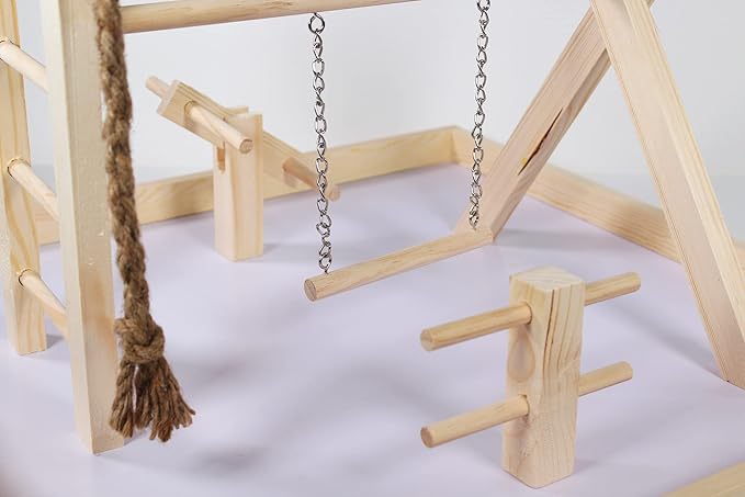 Penn-Plax Bird Life Wooden Playpen – Perfect for Conures, Ring Necks, Quakers, Amazons, and African Greys – Extra-Extra Large Size (Natural Brown)