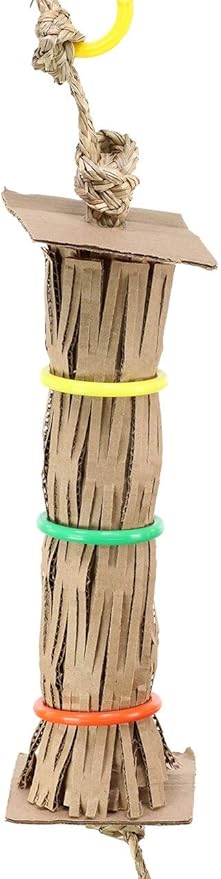 Bonka Bird Toys 2204 Large Ring Roll 25" x 4", Large Parrot Chew Shred Cage Toy, Cockatoo, Amazon, African Grey, and Similar