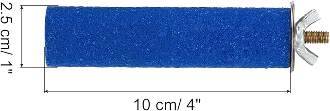 PATIKIL 1x4 Bird Paw Grinding Stick, Bird Wood Perch Stand Cage Accessory for Small Bird Parrot Lovebird Parakeet Cockatiel, Blue