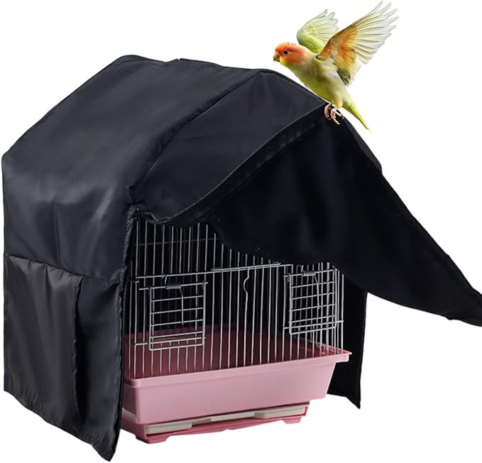 Bird Cage Covers Night Blackout Birdcage Cover for ParakeetsWinter Good Night Enclosure for Bird Lovebirds Macaw, Parrot Cage Cover