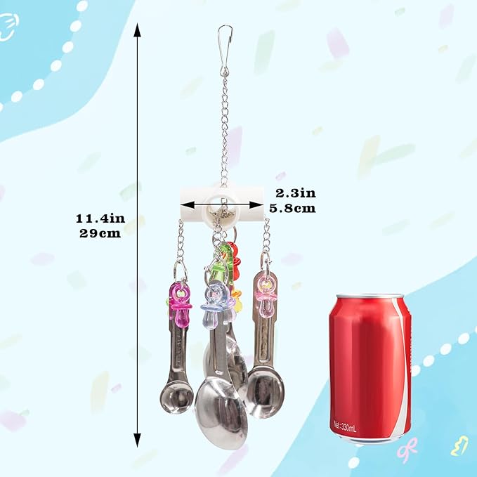2 Packs Chicken Enrichment Toys with Colorful Decor and Shining Bells, Chicken Toys for Coop Accessories, Play Stuff for Chickens to Peck, Poultry Coop Accessories for Chckens, Hens, Ducks, Geese