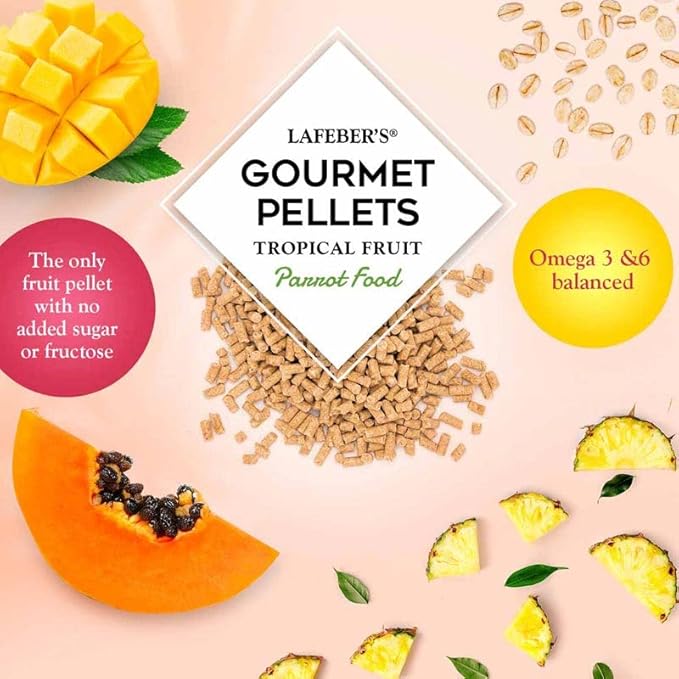 LAFEBER'S Parrot Pellets (Tropical Fruit, 1.25 Ib Pack of 2)