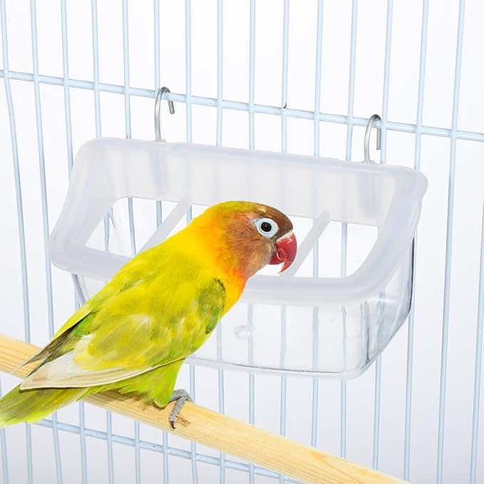 POPETPOP Bird Cage Feeder, Plastic, Multiple Pets