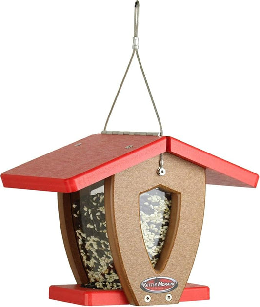 Kettle Moraine Recycled Mini Moraine Hopper Feeder (Red/Chocolate)