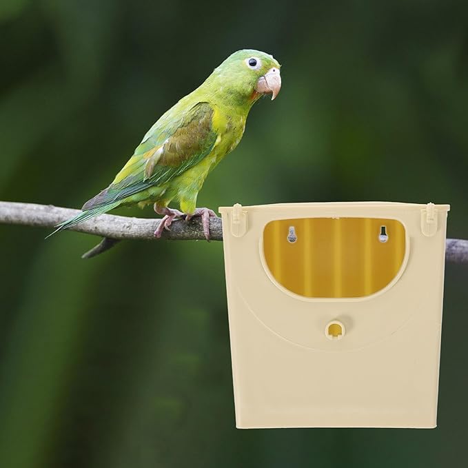 Ipetboom 4Pcs Plastic Birds Nesting House Parakeet Nesting Box Bird Finch Nest Breeding Box Cage Breeding for Cockatiel Parrot, 13X10X13cm/5.1X3.9X5.1in