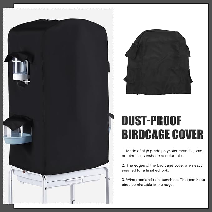 Bird Cage Cover Light Blocking Protector for Parrots Breathable High-Grade Windproof and Rainproof for Indoor Use