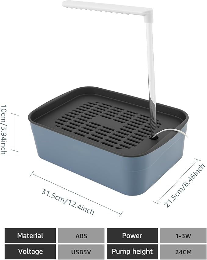 Parrot Bathtub, Automatic Bird Bath Shower with Circulating Faucet, Electric Cockatiel Bathing Pool for Pet Bird, Automatic Circulating Water Birds Shower for Budgie Lovebird, Birds Cage Accessory