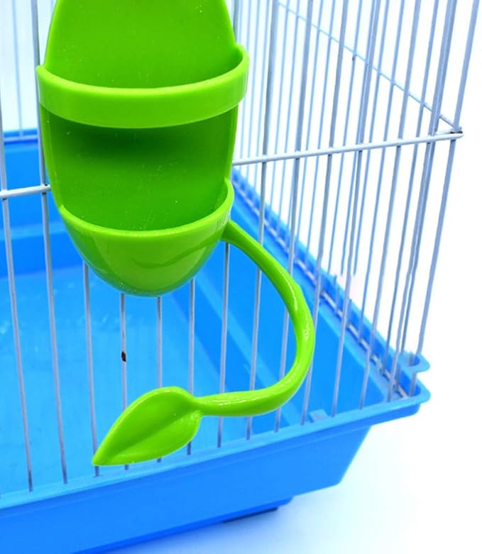 POPETPOP Cuttlebone Holder for Bird Cage: 2Pcs Bird Feeding Cup Plastic Cuddle Bone Feeding Racks Food Holder for Parakeet Cockatiel Conure Love