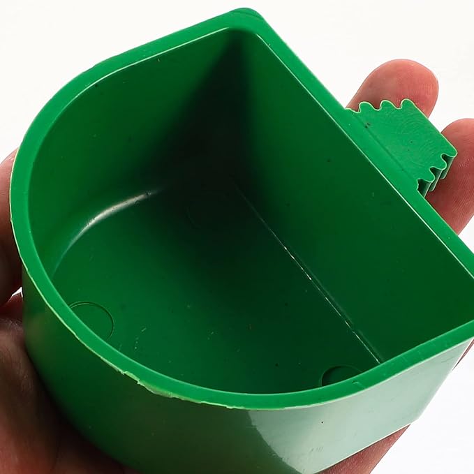 20Pcs Bird Cage Food Box Bird Food Bowl Plastic Holder Feeder Bowl Cage
