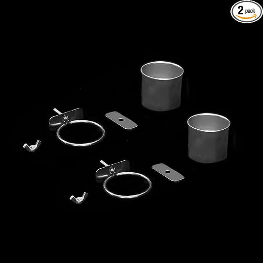 GuineaLoft™ Stainless Steel Bird Cage Bowls (2 Pack) – Parrot Food & Water Cups with Cage Mount – 2 Inch Diamter, Durable, Non-Toxic, Rust-Resistant Feeding Dishes for Parakeets, Cockatiels, Lovebirds