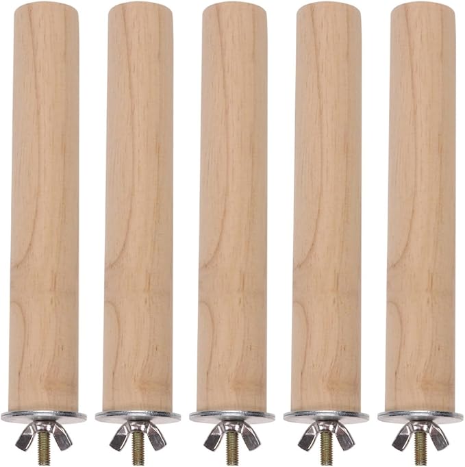 Parrots Stand Rod Cockatiels Perch Cage Wood Playing Grinding Standing Wooden Parakeets Parrots Perching Bird Platform Accessories