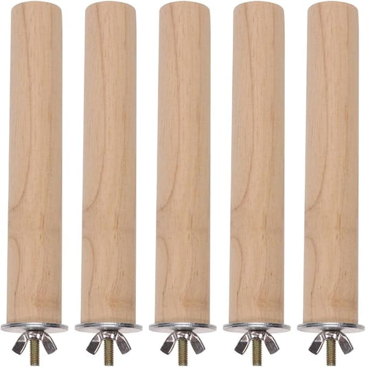Parrots Stand Rod Cockatiels Perch Cage Wood Playing Grinding Standing Wooden Parakeets Parrots Perching Bird Platform Accessories