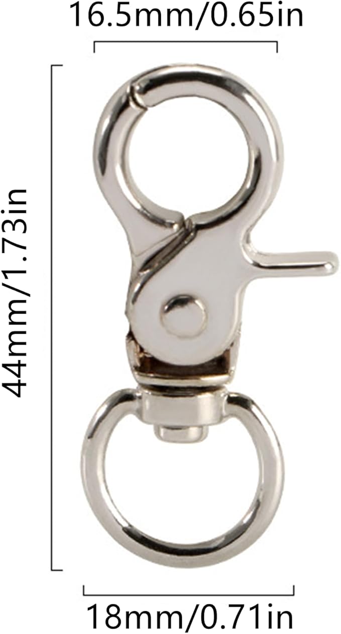 8 Pcs Bird Cage Lock Bird Cage Lobster Clasp, Birdcage Lock Birds Cage Clip Dove Cage Door Keychains Swivel Clip Rabbit Cage Door Locks Purse Hooks to Rotate Shackle Stainless Steel Iron Wire