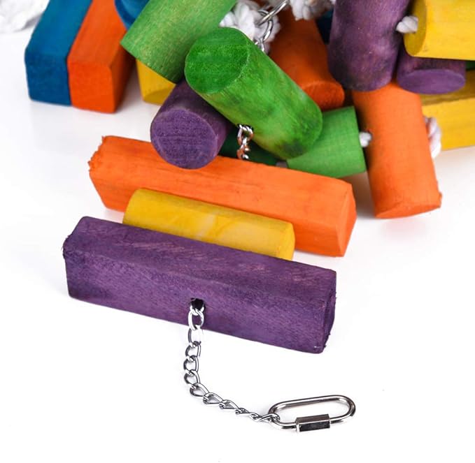 KINTOR Bird Chewing Toy for Large and Medium Parrots, Cage Bite Toy for African Grey, Macaws, Cockatoos, Eclectus, Amazon Parrots (26.5 Inch Long)