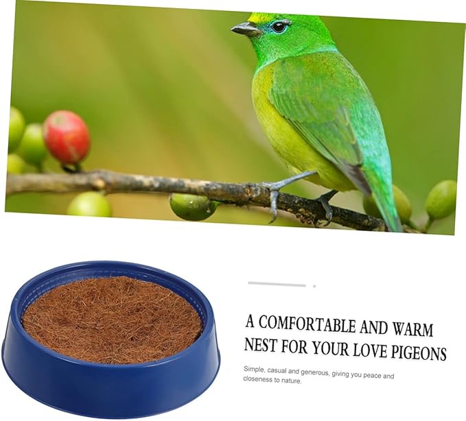 Reusable Pigeon Nesting Bowls with Nesting Pads 10.23X10.23X2.44In Durable Bird Cage Accessories for Breeding Hatching Indoor Outdoor Use