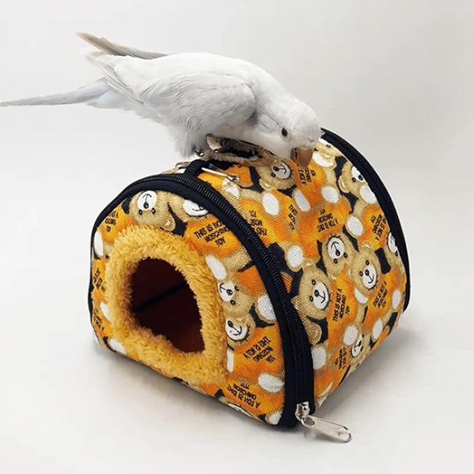 Winter Warm Bird Nest Bird House Bed Hammock Toy for Pet Pet Parrot Parakeet Cockatiel Conure Lovebird Parakeet Nest Bird Hammock (Large,Colorful)