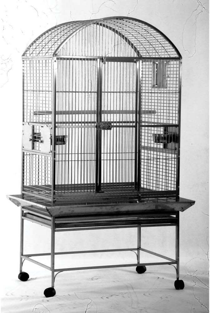 A&E Cage Co. Dome Top Cage, 32"x23", Stainless Steel, 9A-3223