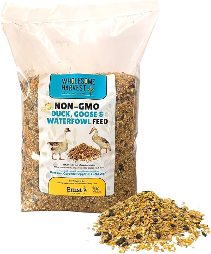 Duck, Goose, Waterfowl Layer Feed 10 lb, High Protein Specially Formulated to Promote Egg Production and Healthy Flocks