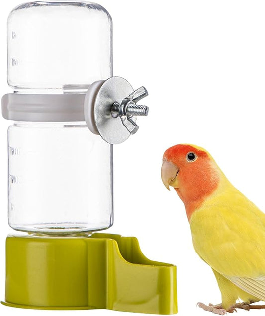 Automatic Bird Water Feeder - Bird Food Drinker, 140ml Large Capacity Parrots Water Feeder, Suspended Parakeets Feeders | Parrot Water Dispenser for Finches, Starlings, Blackbirds, Parrots