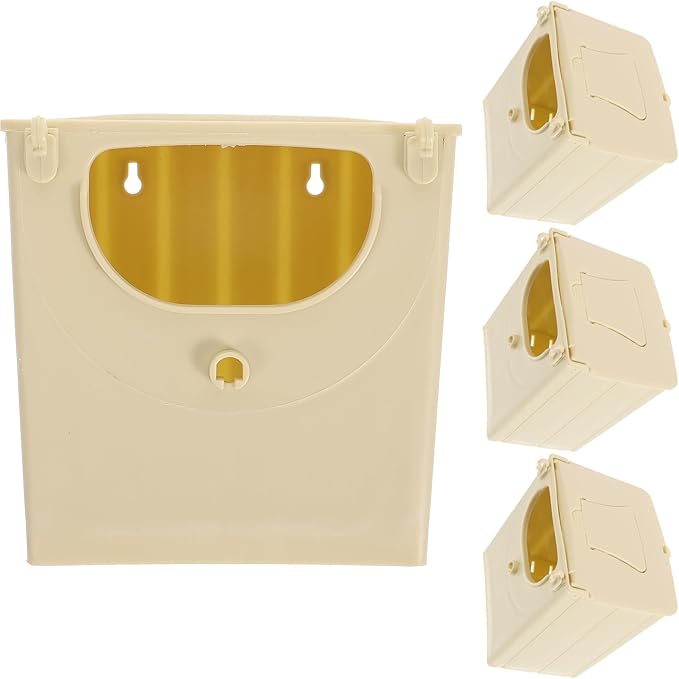Balacoo 12 Pcs Plastic Bird Nest Box, Bird Breeding Box with Hooks for Birdcage Hanging - Squirrel Nesting House for Finch, Parrot, Budgie, Parakeets Cockatiels - Parrot Supplies