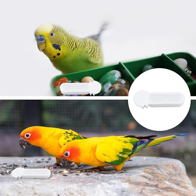 20pcs Bird Food Cup Plastic Hanging Food Feeder Bowl Pet Birds Feeder Dish Water Feeding Cups for Parrots Budgie Cockatiel Poultry Pigeon Quail Canary Finch Small Size Bird Cages Feeder