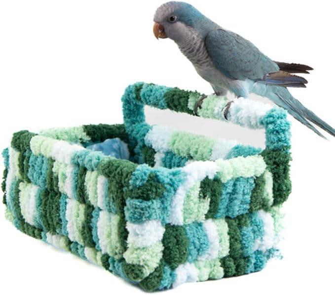 Warm Bird Nest House Bed Hammock Toy for Pet Parrot Parakeet Cockatiel Conure Cockatoo African Grey Eclectus Amazon Lovebird Budgie Finch Canary Hamster Rat Chinchilla Squirrel Cage Perch