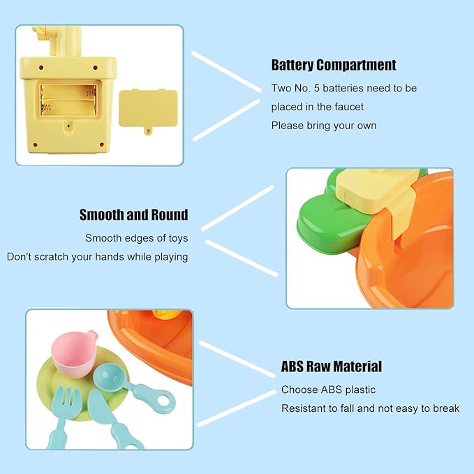 Parrot Bath Shower, Bird Bath for Cage, Automatic Bird Bathtub Pet Bath Pool with Faucet, Bird Fountain Swimming Pool Toy Bath Shower Water Dispenser for Ferret, Love Bird, Goldfinch (Orange)