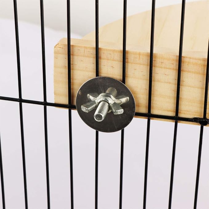 2 Pack Bird Wooden Perch Stand Platform Rack Rest Stand Toy for Bird Parrot Parakeet Conure African Greys Cockatoo Budgies Macaw Lovebird Finch Canary Hamster Gerbil Rat Mouse Cage Shelf Toy