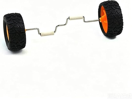Bird Training Toys Set, 2 Piece Skateboard and Balance Bike for Parrots, Balance Training Accessories (Orange Wheel Core)