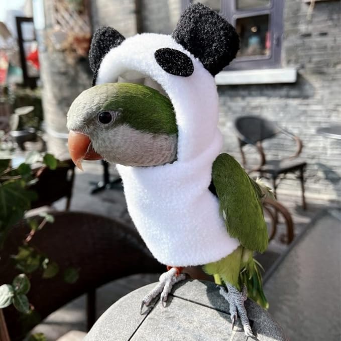 Bird Costume Bird Diaper Flight Suit Bird Panda Shape Bird Clothes Cosplay Photo Prop for Parrots Lovebird Parakeet Cockatiel Small Animals Apparel (Without Diaper,Crested Myna)