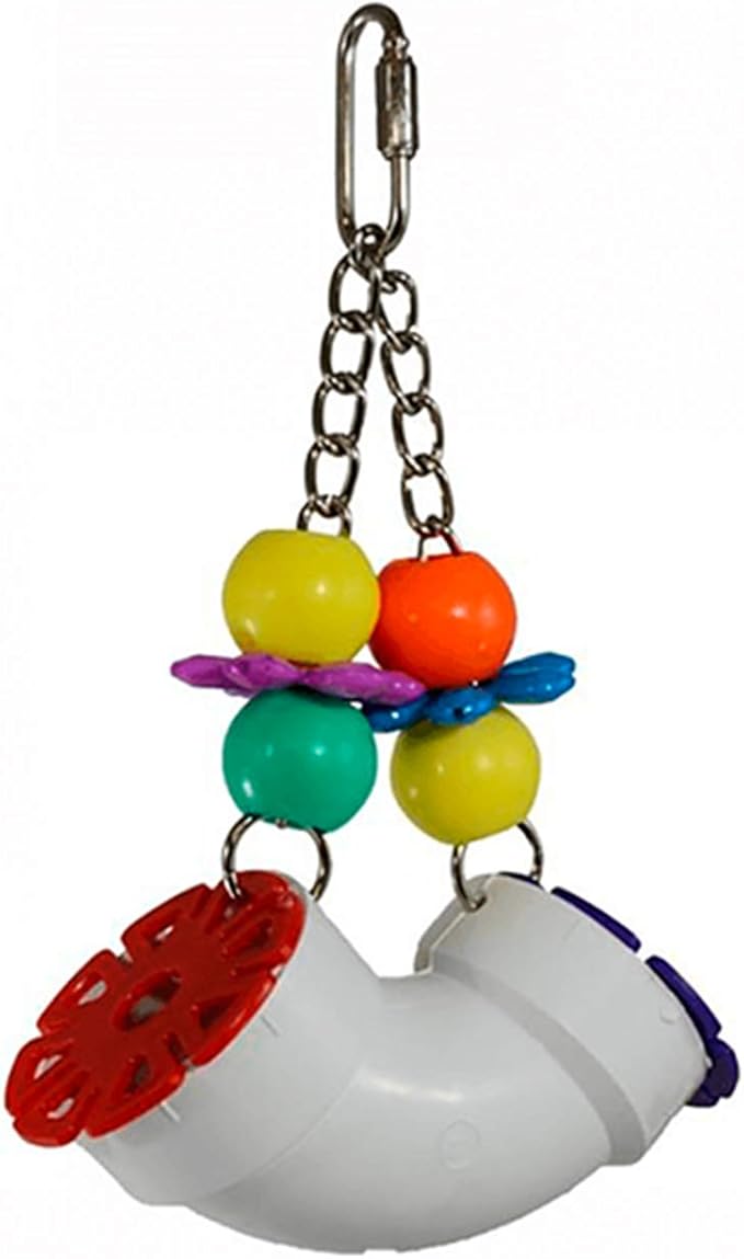 Super Bird Creations SB751 PVC Forager Bird Toy, Medium/Large Bird Size, 3” x 5” x 8”