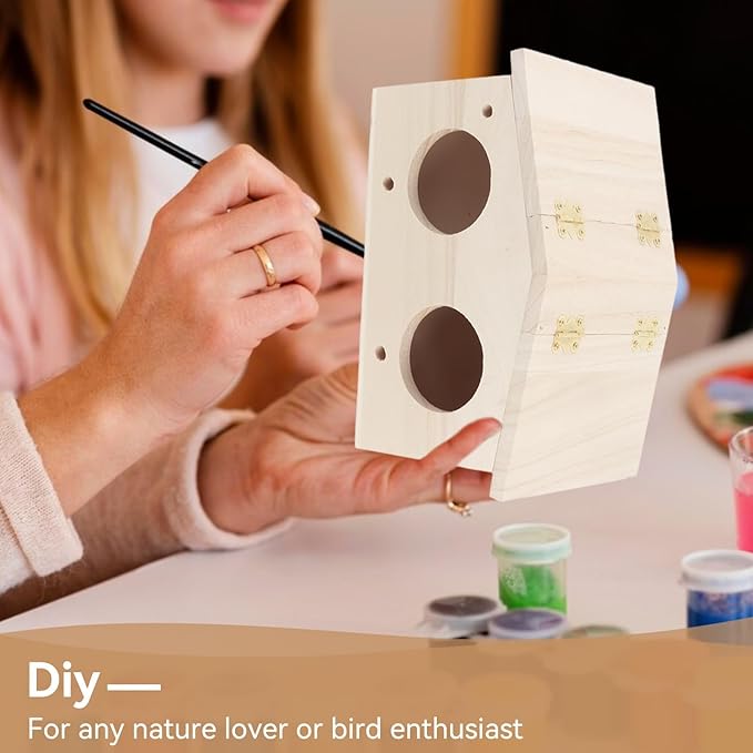 Parakeet Nesting Box, Bird House Wood Breeding Box Parrots Mating Box Bird House Budgie Pet Bird Nests House for Parrots Swallows Breeding Box Cage Birdhouse Accessories