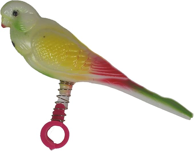 Penn-Plax (BA509) Acrylic Bird Figure, Small size on spring | Easily attaches to cage | Give your bird a new friend