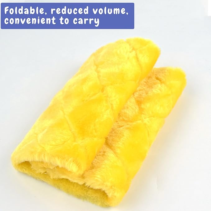 Pet Bird Nest Hammock Hanging Cave Cage Plush Snuggle Happy Hut Tent Bed, Yellow (Medium (9"x 5.31"x 6.3"))